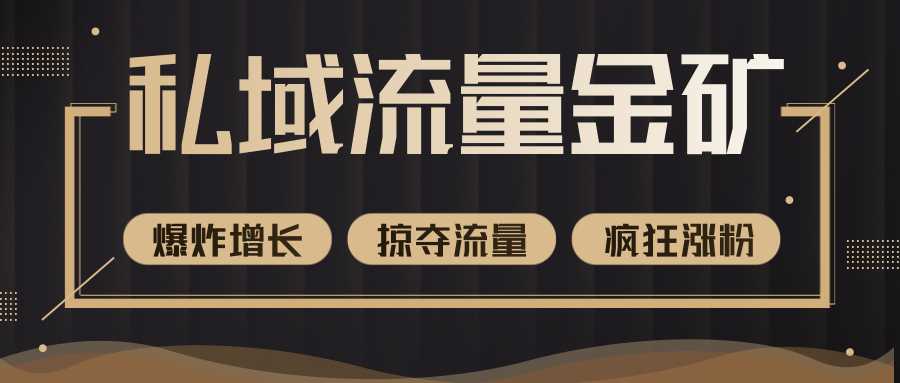图片[1]-价值2200元私域流量的金矿，循环获取各大媒体精准流量，无限复制网红的精准流量！ - 中创网-中创网