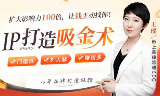 IP打造吸金术，0基础0资源，也能扩大影响力100倍，让钱主动找你！ - 中创网-中创网