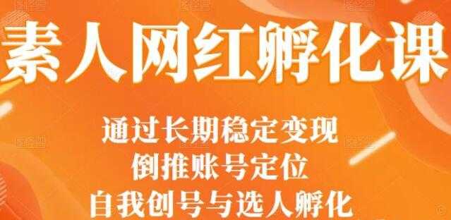 马大个《素人网红孵化课》通过长期稳定变现，自我创号与选人孵化 - 中创网-中创网