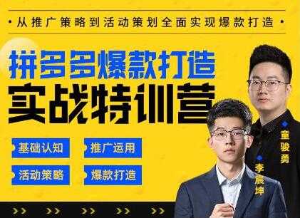 玺承云《拼多多爆款打造实战特训营》一套从入门到高手课程 - 中创网-中创网