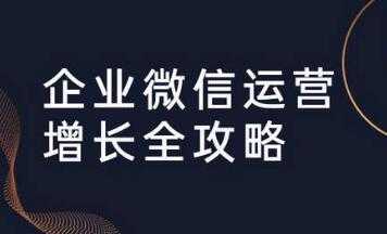 图片[1]-企业微信运营攻略 (引流+裂变+运营+成交) 培训课程视频 - 中创网-中创网