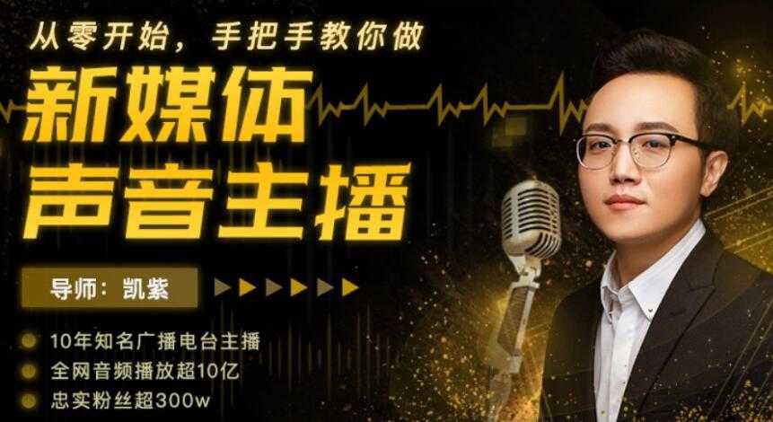 图片[1]-靠声音赚钱，手把手教你做，新媒体声音主播，0成本变现 - 中创网-中创网