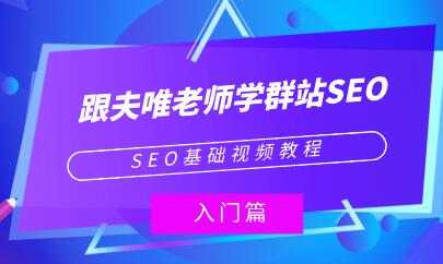 图片[1]-夫唯《群站seo优化教程视频》SEO基础视频教程 - 中创网-中创网