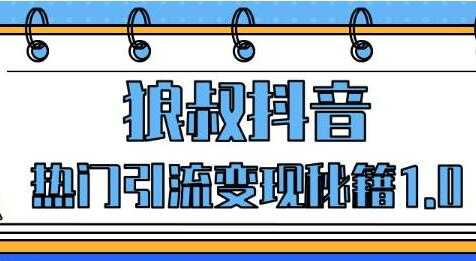 狼叔抖音培训课程，抖音热门引流变现秘籍1.0 - 中创网-中创网