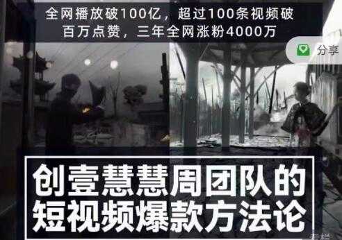 图片[1]-创壹慧慧周《短视频爆款方法论》让你快速入门、少走弯路、节省试错成本 - 中创网-中创网
