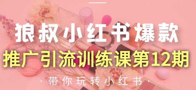 图片[1]-狼叔小红书爆款推广引流训练课第12期，手把手带你玩转小红书 - 中创网-中创网