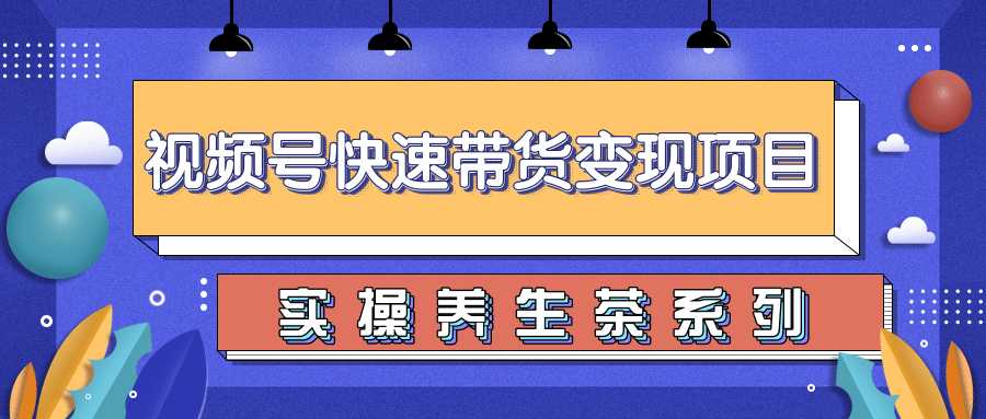 柚子视频号带货实操变现项目，零基础操作养身茶月入10000+ - 中创网-中创网
