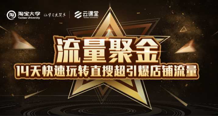 淘宝大学：流量聚金14天快速玩转直搜，超引爆店铺流量，价值8800元 - 中创网-中创网