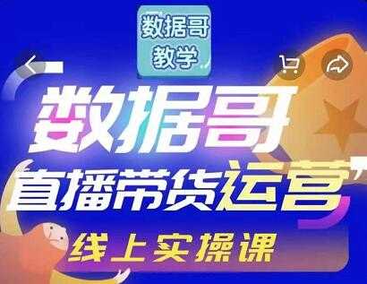 图片[1]-数据哥直播带货运营线上进阶课，让普通人也能靠直播赚钱! - 中创网-中创网