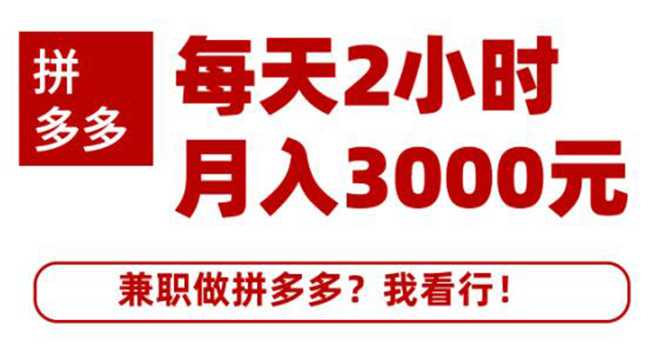 搜外网·拼多多副业课程，每天2小时月入3000元 学习这门课程真的能赚钱 - 中创网-中创网