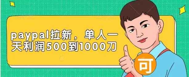 Paypal拉新赚美刀项目，单人一天利润500-1000刀【视频课程】 - 中创网-中创网