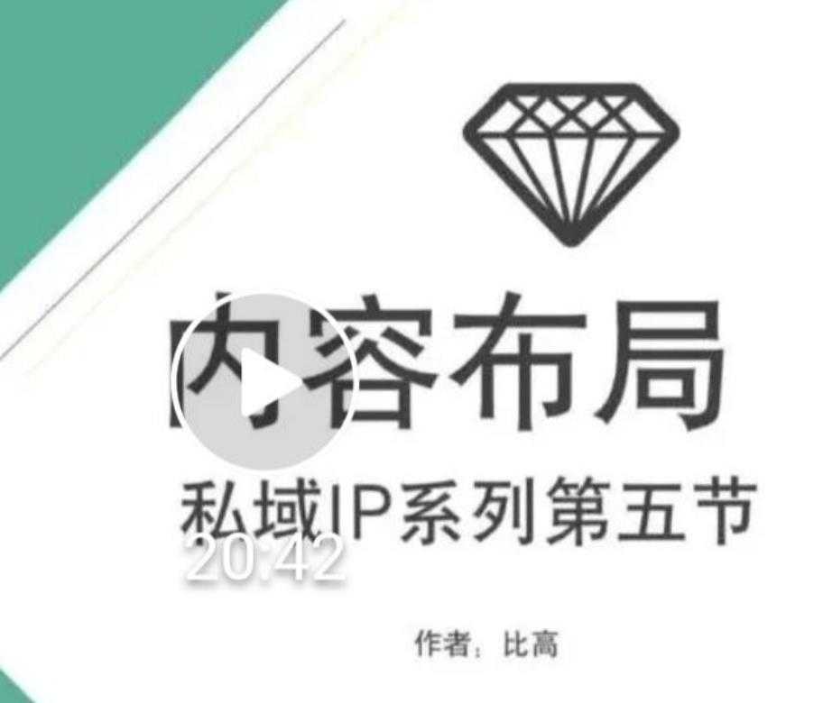 图片[1]-比高私域IP流量变现视频课，6个月10W粉，2235付费会员【完结】 - 中创网-中创网