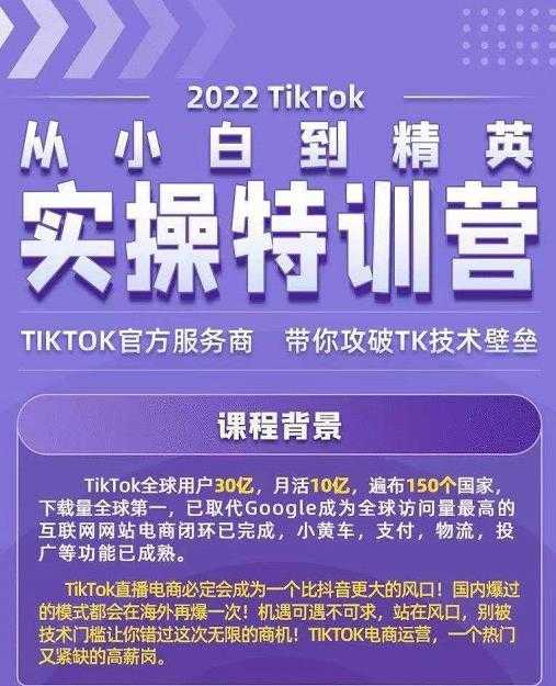 图片[1]-Seven漆·2022Tiktok从小白到精英实操特训营，带你掌握Tiktok账号运营 - 中创网-中创网