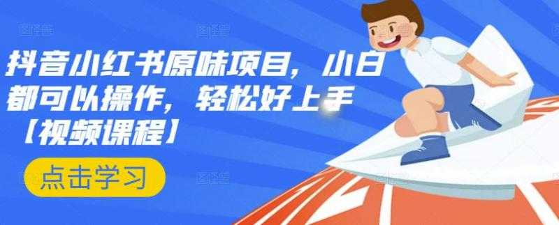 抖音小红书原味项目，小白都可以操作，轻松好上手【视频课程】 - 中创网-中创网