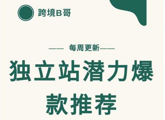 图片[1]-【跨境B哥】独立站潜力爆款选品推荐，测款出单率高达百分之80 - 中创网-中创网