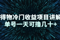 得物冷门收益项目讲解，单号一天可撸几十+ - 中创网-中创网