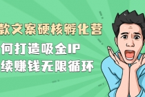 『爆款文案硬核孵化营』如何打造吸金IP，持续赚钱无限循环 - 中创网-中创网