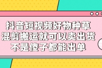 抖音短视频好物种草，混剪搬运就可以卖出货，不是傻子都能出单 - 中创网-中创网