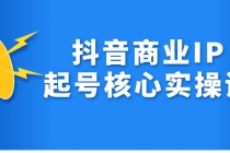 抖音商业IP起号核心实操课，带你玩转算法，流量，内容，架构，变现 - 中创网-中创网
