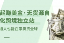 一起赚美金·无货源自动化跨境独立站 普通人也能卖货全球【无提供插件】 - 中创网-中创网