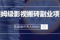 保姆级影视搬砖副业项目 无脑操作月入5000+ - 中创网-中创网