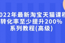 2022年最新淘宝天猫课程-转化率至少提升200%系列教程(高级) - 中创网-中创网