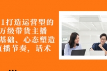 从0-1打造运营型的千万级带货主播：主播基础、心态塑造，到直播节奏，话术 - 中创网-中创网