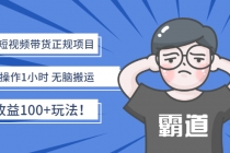 京东短视频带货正规项目：每天操作1小时 无脑搬运 日收益100+玩法！ - 中创网-中创网