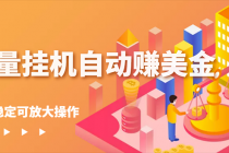 流量挂机自动赚美金项目，每天稳赚美金,稳定无限放大 - 中创网-中创网