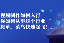 视频制作如何入行，教你如何从事这个行业以及如何接单，菜鸟快速起飞！ - 中创网-中创网