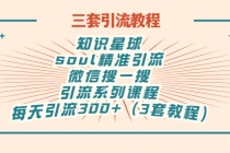 知识星球+soul+微信搜一搜，引流系列课程，每天300+精准粉（3套教程) - 中创网-中创网