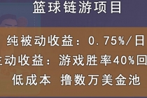 国外区块链篮球游戏项目，前期加入秒回本，被动收益日0.75%，撸数万美金 - 中创网-中创网