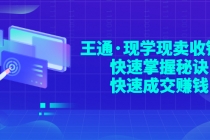 王通·现学现卖收钱班，快速掌握秘诀，快速成交赚钱 - 中创网-中创网