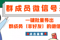 微信群成员采集脚本，一键批量导出群成员的微信账号【永久版】 - 中创网-中创网