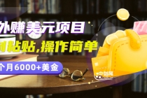 分享一个国外赚美元项目：复制粘贴一个月6000+美金，简单易操作 - 中创网-中创网