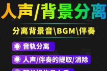 【短视频必备】人声分离软件 背景音去除BGM人声伴奏提取消除音轨分离降噪 - 中创网-中创网