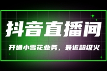 最近超火的抖音直播间开通小雪花业务 - 中创网-中创网