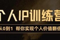 从0到1打造短视频个人IP训练营，精准强吸粉+人设塑造+主页搭建+快速起号 - 中创网-中创网