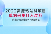 2022资源站站群项目：单站采集月入过万，附最新资源站源码+详细教程！ - 中创网-中创网