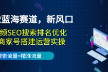 2022蓝海赛道，新风口：短视频SEO搜索排名优化+企业商家号搭建运营实操 - 中创网-中创网