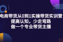 电商带货从0到1实操带货实训营：提高认知，少走弯路，做一个专业带货主播 - 中创网-中创网