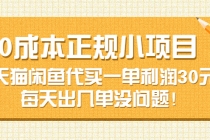 0成本正规小项目：天猫闲鱼代买一单利润30元，每天出几单没问题！ - 中创网-中创网
