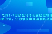 电商1-7层级盈利增长底层逻辑课：用简单的话，让你掌握电商盈利的底层逻辑 - 中创网-中创网