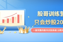 股哥训练营·只会炒股20期：一套完整的股市识别系统，分辨大涨、大跌！ - 中创网-中创网