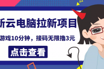 最新云电脑平台拉新撸3元项目，10分钟账号，可批量操作【详细视频教程】 - 中创网-中创网