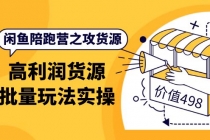 闲鱼陪跑营之攻货源：高利润货源批量玩法，月入过万实操 - 中创网-中创网
