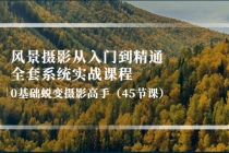 风景摄影从入门到精通-全套系统实战课程：0基础蜕变摄影高手 - 中创网-中创网