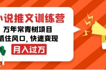 小说推文训练营，万年常青树项目，抓住风口，快速变现月入过万 - 中创网-中创网