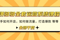 拼多多全套运营系统课程：新手如何开店 如何做流量 打造爆款 等等 全部干货 - 中创网-中创网