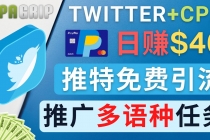 通过Twitter推广CPA Leads，日赚46.01美元 - 免费的CPA联盟推广模式 - 中创网-中创网
